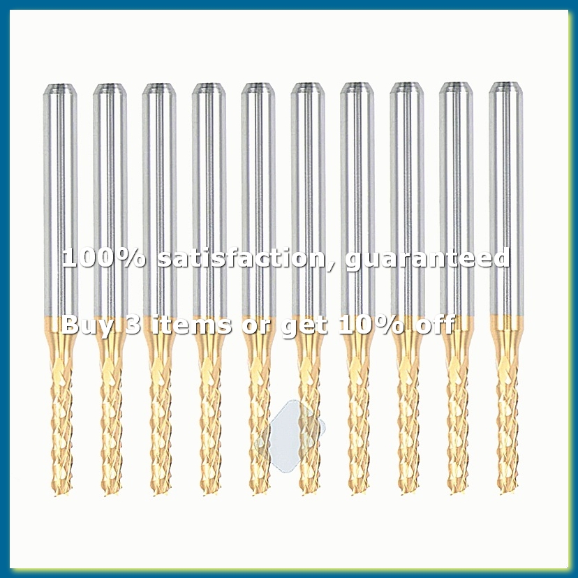 End Mill - 10 adet titanyum kaplama karbür uçlu