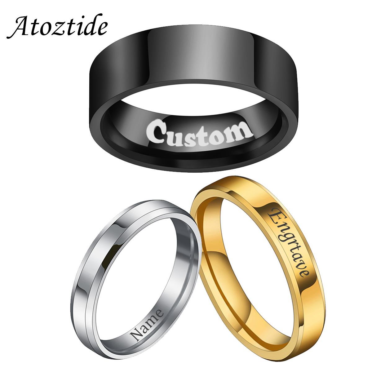 Coupling 8Mm - Atoztide 4/6/8mm kişiselleştirilmiş kazma adı tarih