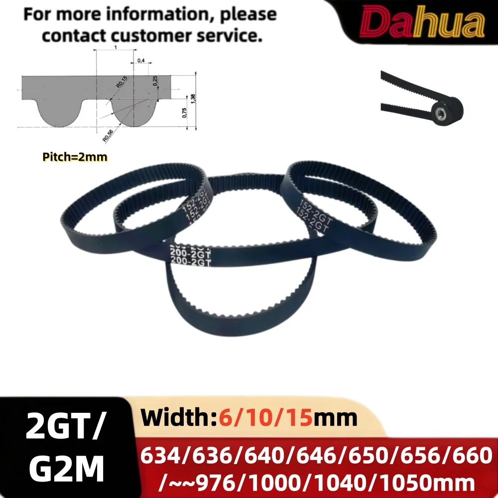 Gt2 Pulley - 2GT/G2M GT2 2mm Pitch 634/636~1040/1050mm Kapalı