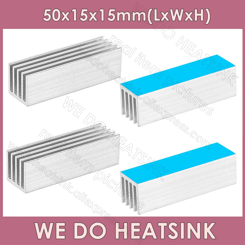Aluminium Extrusion - Biz soğutucu 5 adet 50x15x15mm elektronik