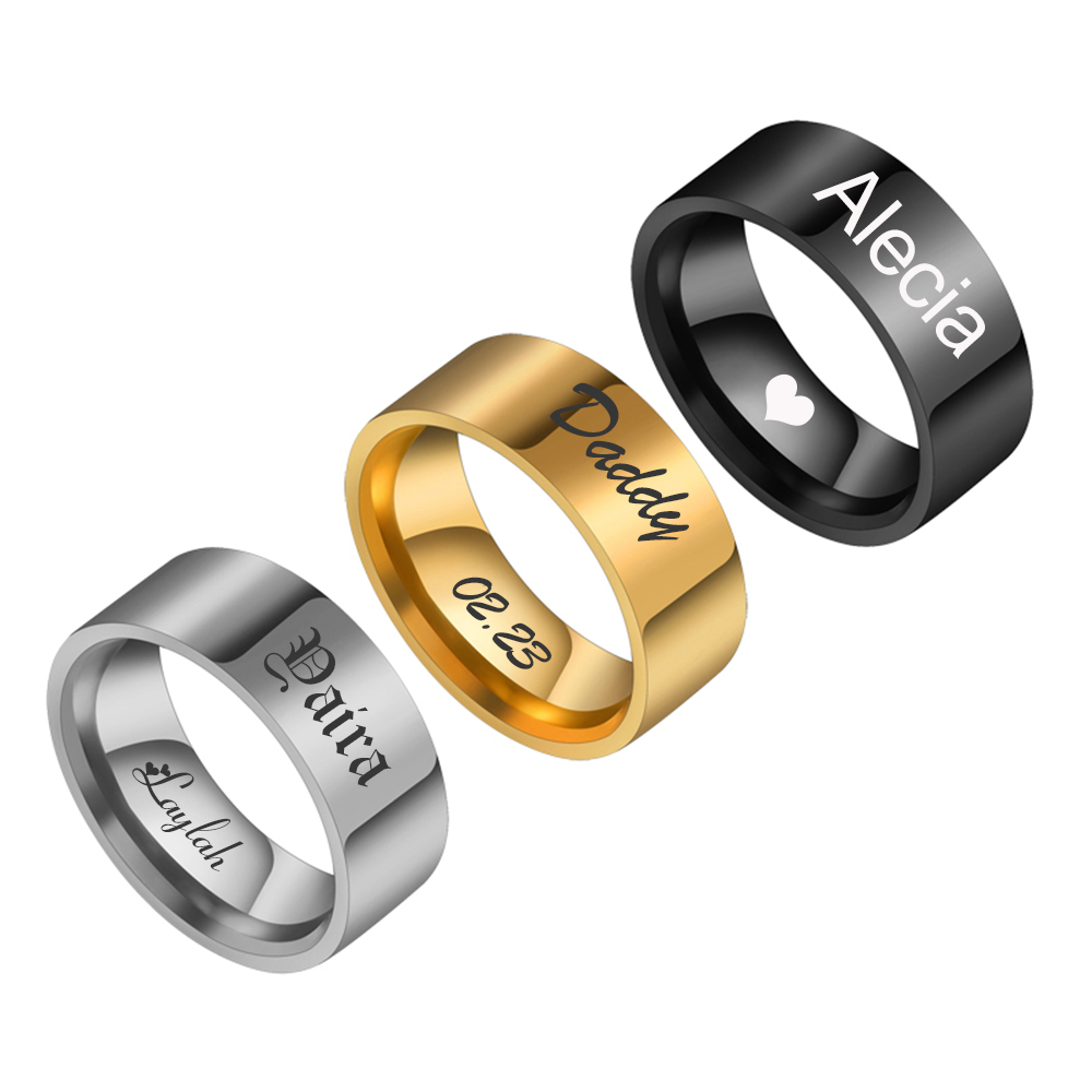 Coupling 8Mm - Kişiye Özel İsim ve Tarih Kazımalı