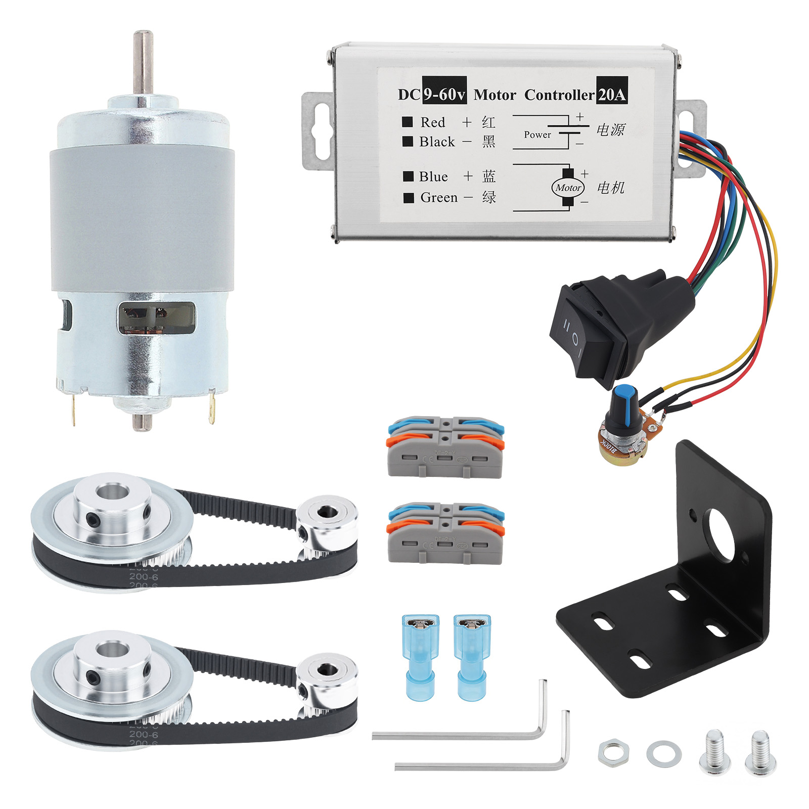 12V-24V 775 Elektrikli DC Moto - Gt2 Pulley incelemesi ve fiyatı