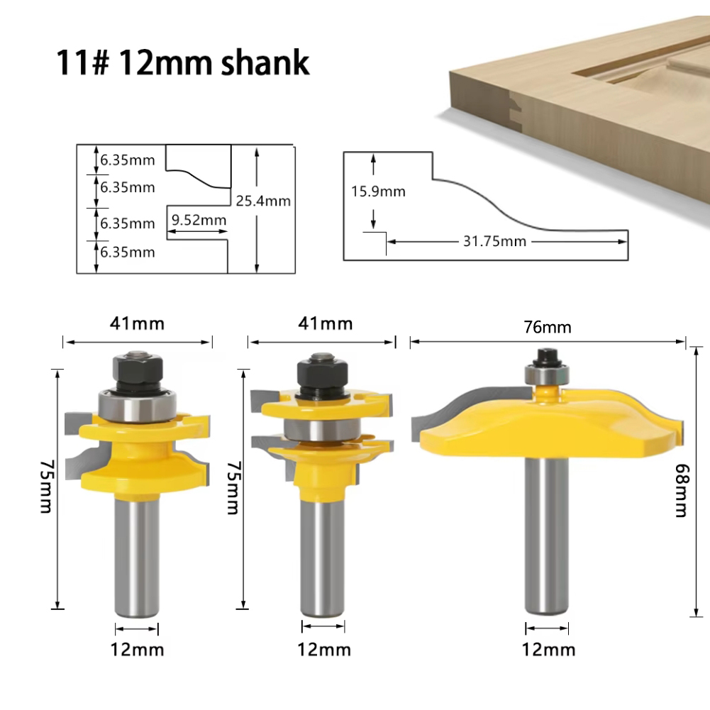 3 adet 12mm Shank Ray ve Stil  - End Mill Set incelemesi ve fiyatı