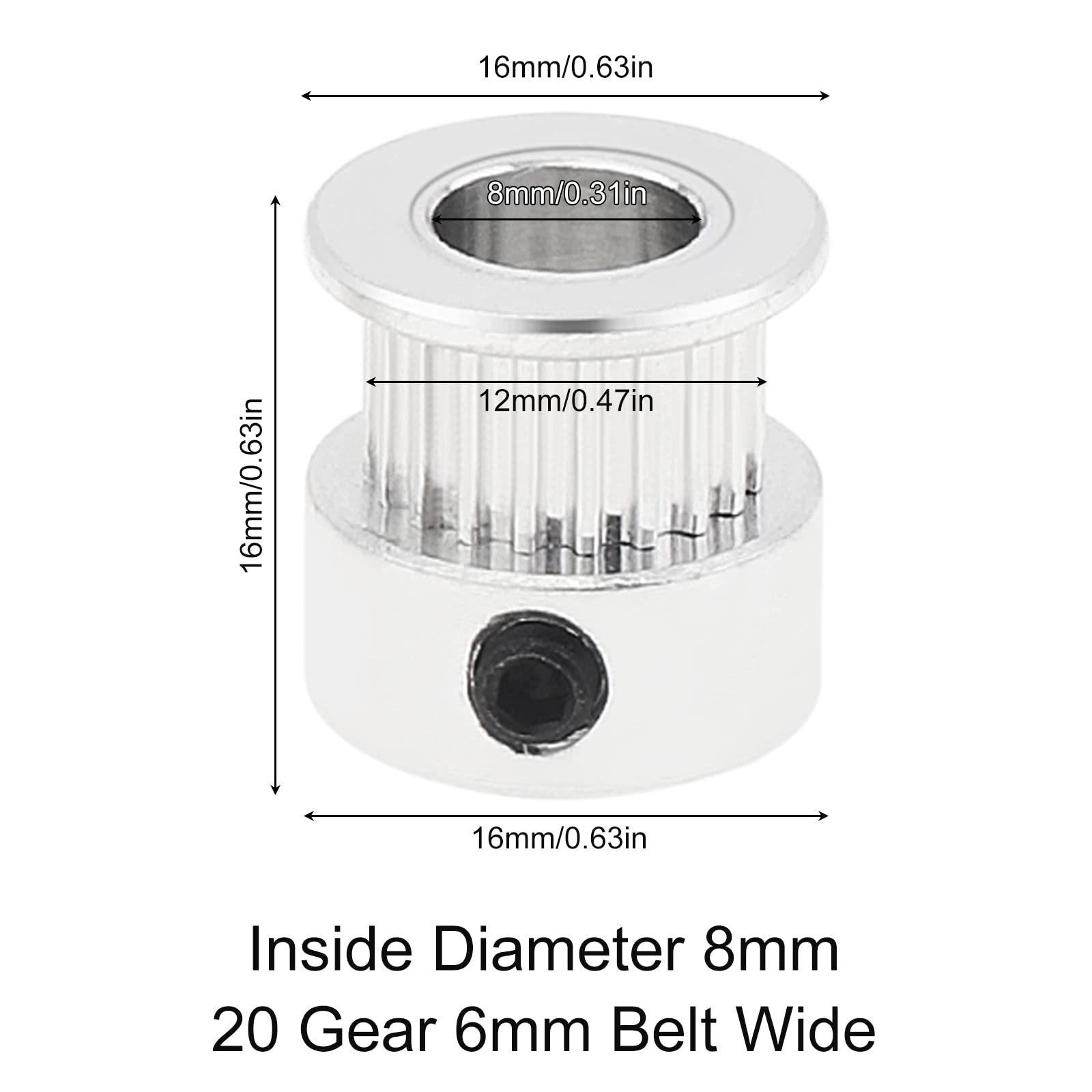 2/5 adet Pulley kasnak 20 diş  - Gt2 Belt incelemesi ve fiyatı