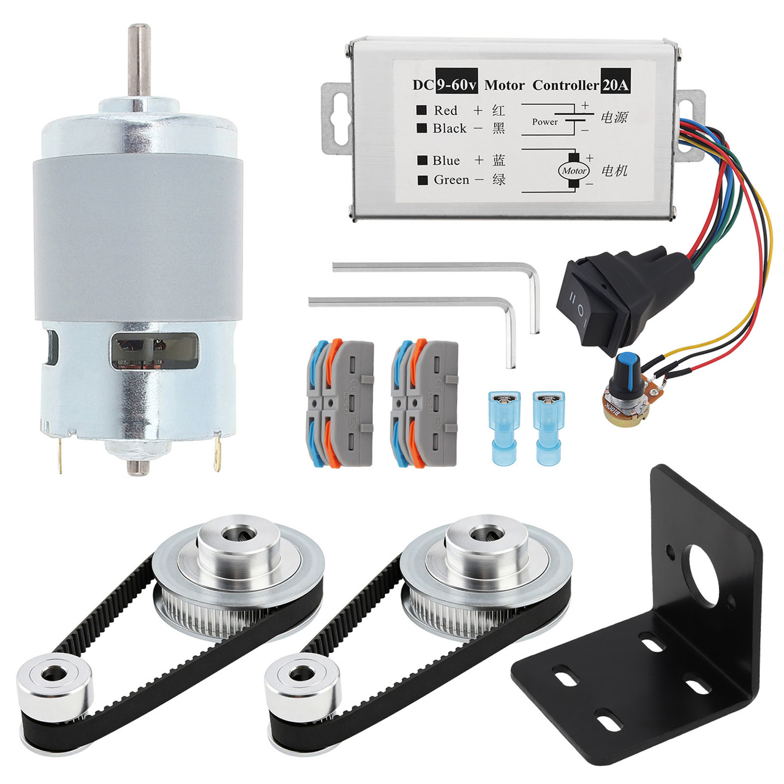 12V-24V 775 DC Elektrik Motoru - Gt2 Pulley incelemesi ve fiyatı