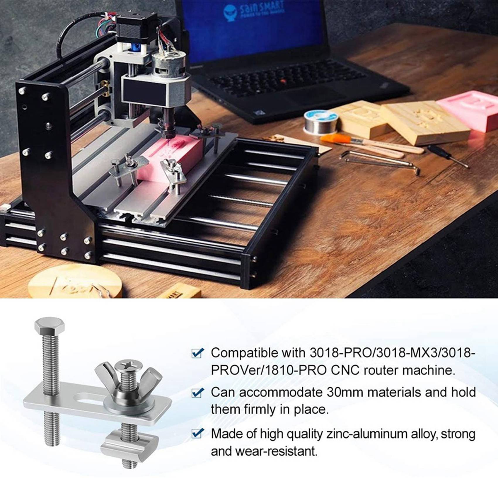 A19F-8 Paket T-Track Kelepçesi - 3018 Cnc incelemesi ve fiyatı