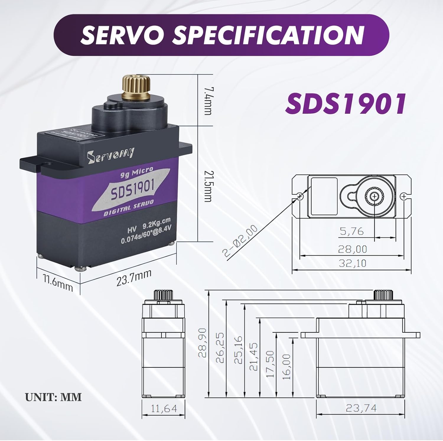 SERVOMY-SDS1901 Dijital 9G Mik - Servo 9G incelemesi ve fiyatı