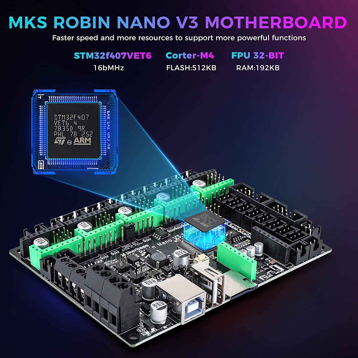 Makerbase MKS Robin Nano V3 32 - Lm8Uu Bearing incelemesi ve fiyatı